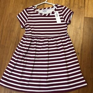 Old Navy Maroon striped T-shirt dress size 4T